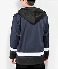 HUF Navy Hooded Hockey Jersey