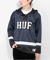 HUF Navy Hooded Hockey Jersey