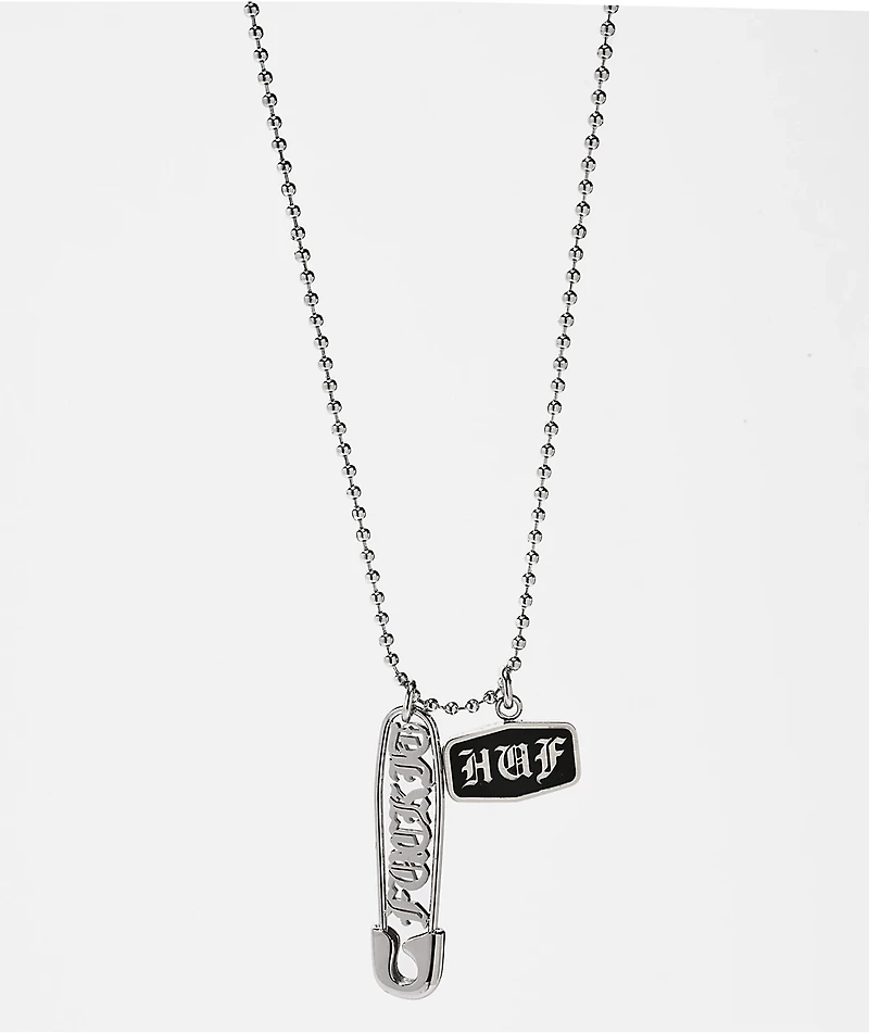 HUF Old English 22" Silver Chain Necklace