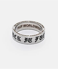 HUF Old English Silver Ring