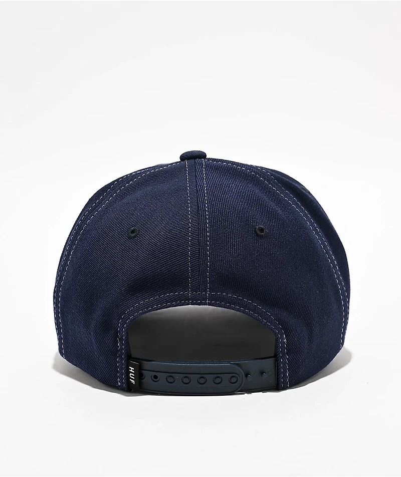 HUF Outlines Navy Snapback Hat