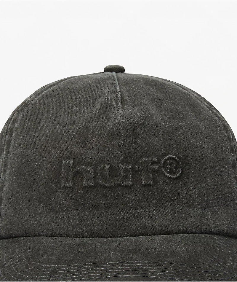 HUF Pacific Black Wash Snapback Hat