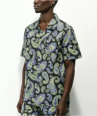 HUF Paisley Black Short Sleeve Button Shirt