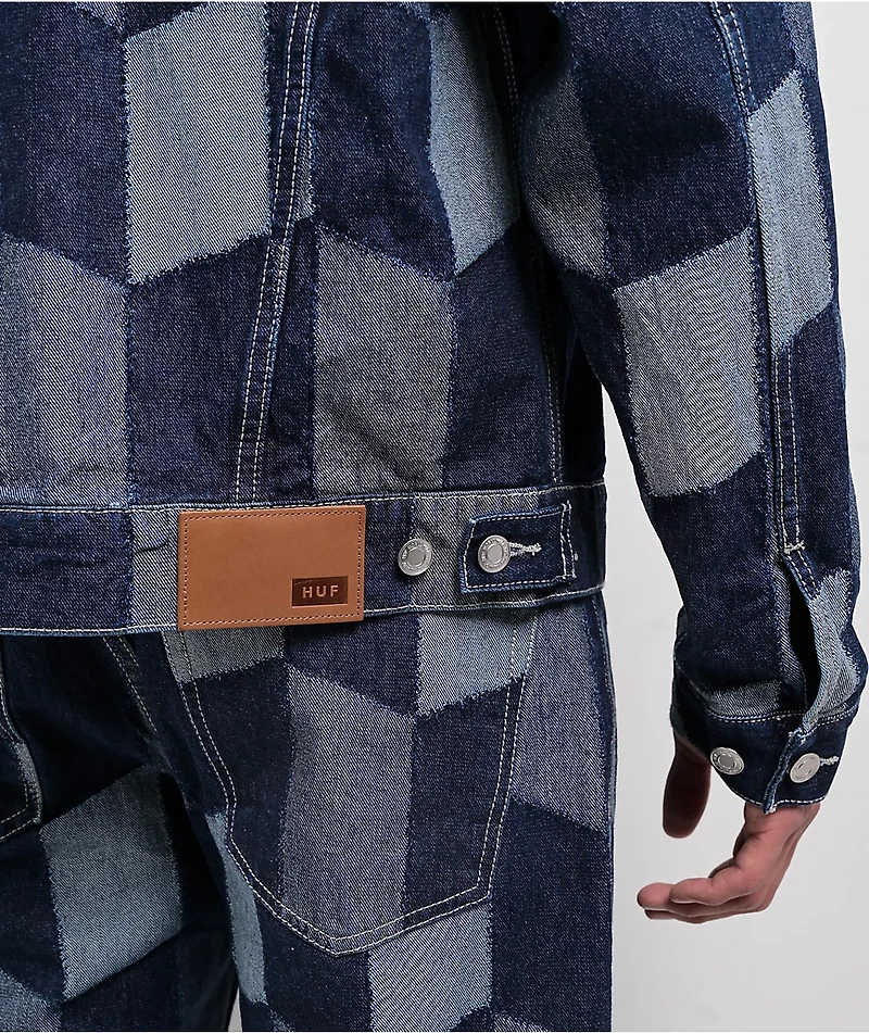 HUF Patchwork Blue Denim Jacket