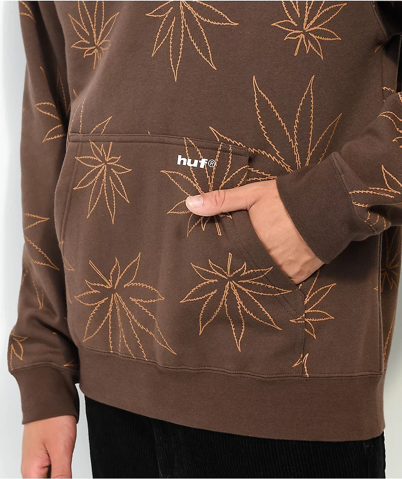 HUF Plantlife Brown Hoodie