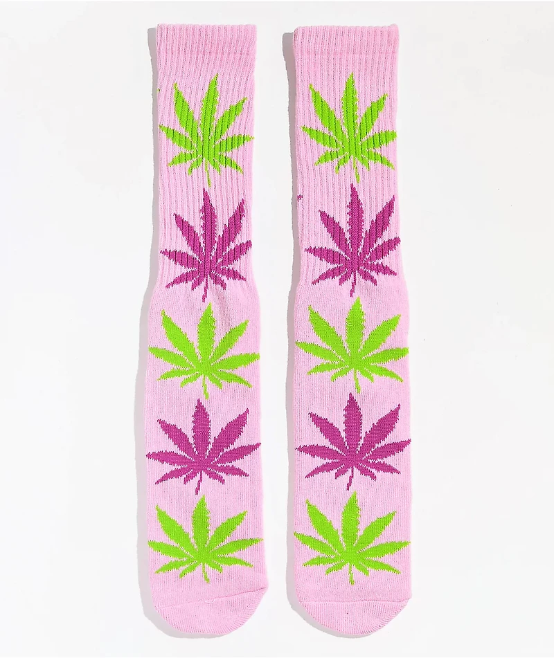 HUF Plantlife Flair Pink Crew Socks