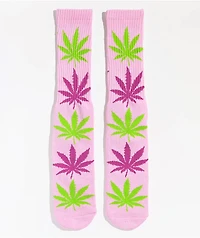 HUF Plantlife Flair Pink Crew Socks