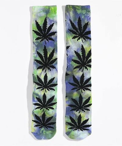 HUF Plantlife Lemon Yellow Tie Dye Crew Socks