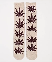 HUF Plantlife Speckled Cream Crew Socks