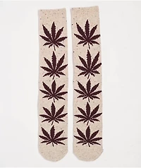 HUF Plantlife Speckled Cream Crew Socks
