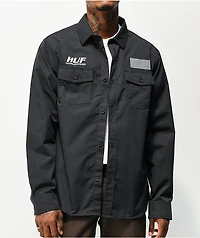 HUF Porter Black Long Sleeve Button Up Shirt