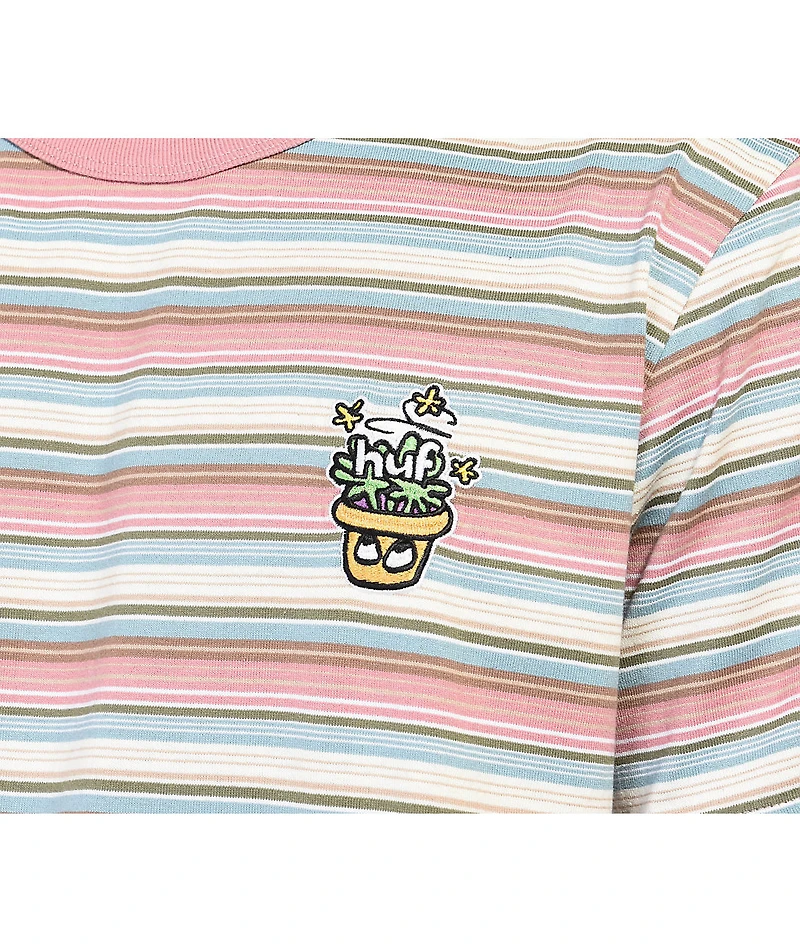 HUF Pot Head Cream Stripe T-Shirt