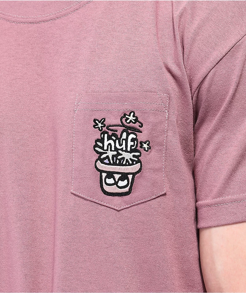 HUF Pot Head Mauve Pocket T-Shirt