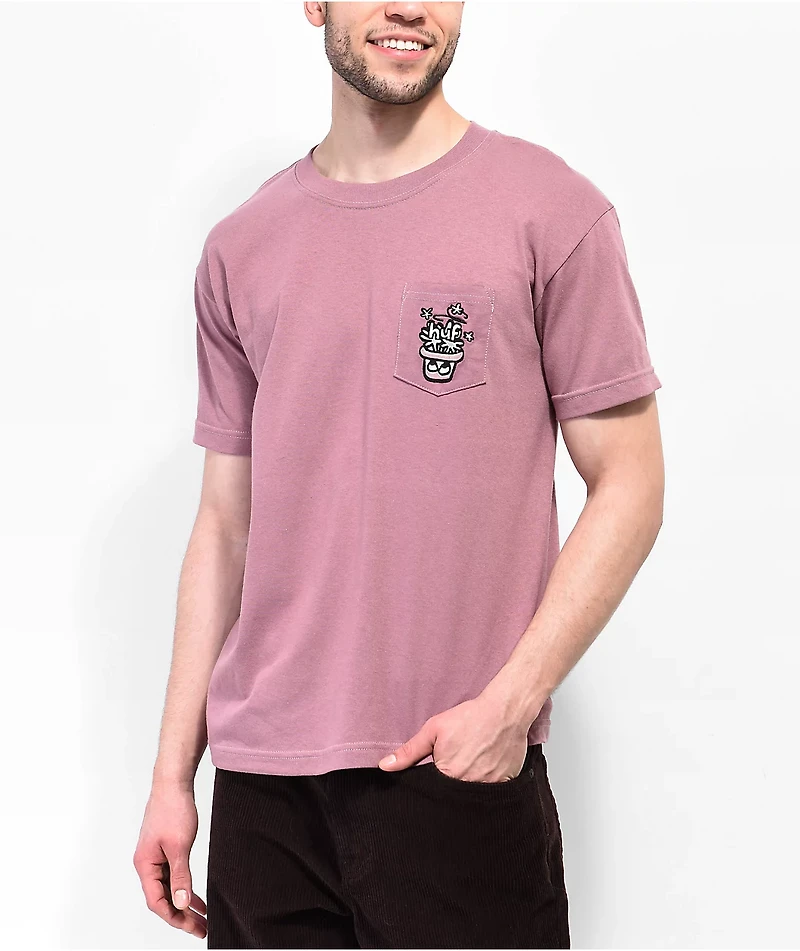 HUF Pot Head Mauve Pocket T-Shirt