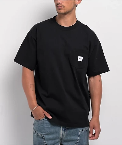 HUF Set Box Logo Black Pocket T-Shirt