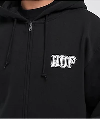 HUF Set Classic Logo Black Zip Hoodie