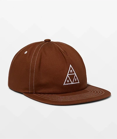 HUF Set Triple Triangle Brown Snapback Hat