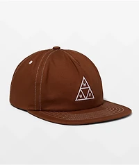 HUF Set Triple Triangle Brown Snapback Hat