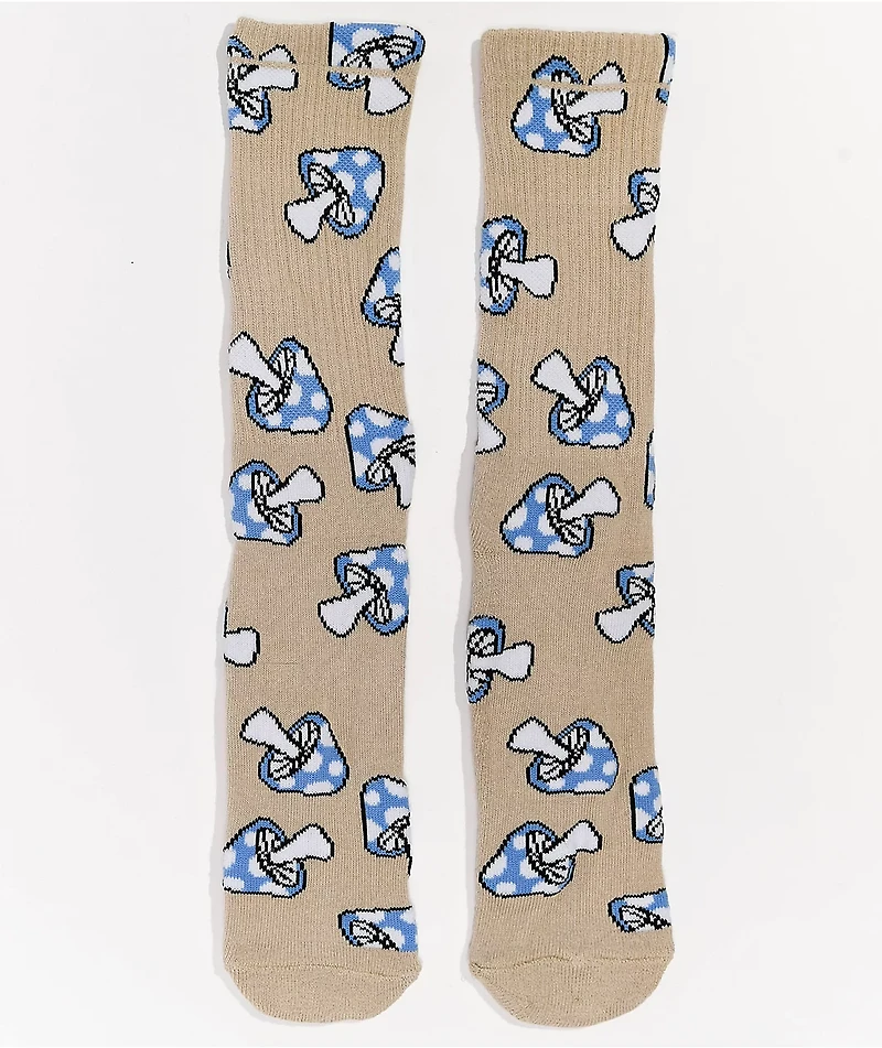 HUF Shrooms Tan Crew Socks
