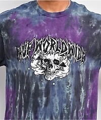 HUF Smoken Skulls Blue Tie Dye T-Shirt