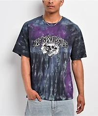 HUF Smoken Skulls Blue Tie Dye T-Shirt