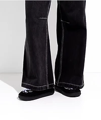 HUF Snow Angel Black Fuzzy Slippers