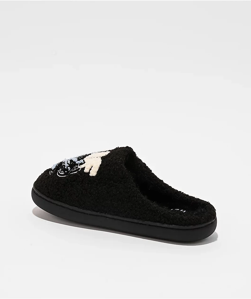 HUF Snow Angel Black Fuzzy Slippers