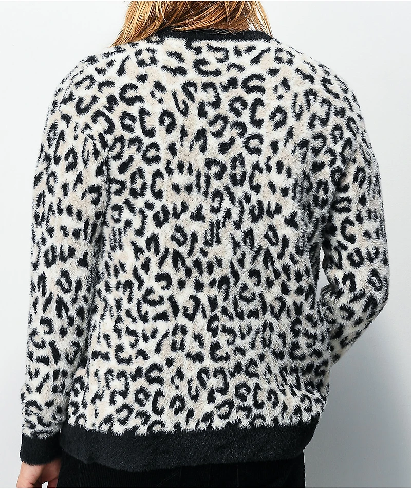 HUF Snow Leopard White Cardigan