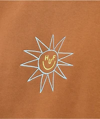 HUF Sun Guy Rubber Brown Crewneck Sweatshirt