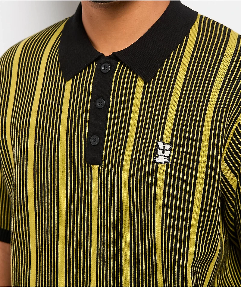 HUF Trace Stripe Moss Knit Polo Shirt