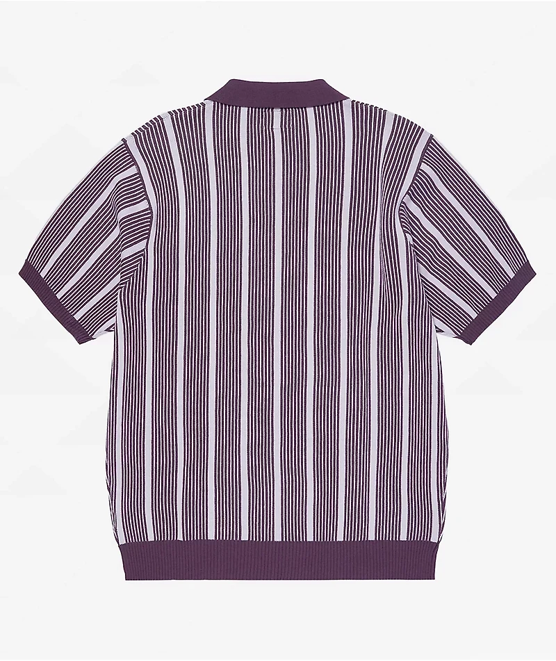 HUF Trace Stripe Moss Knit Polo Shirt