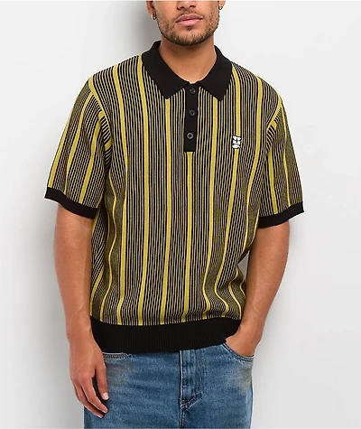 HUF Trace Stripe Moss Knit Polo Shirt