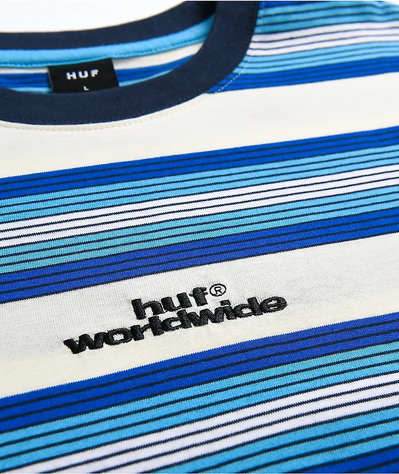 HUF Travis Blue & White Stripe Knit T-Shirt