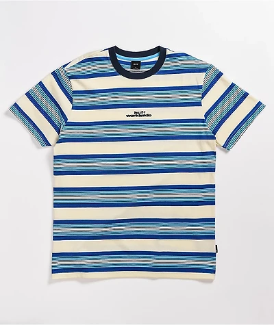 HUF Travis Blue & White Stripe Knit T-Shirt