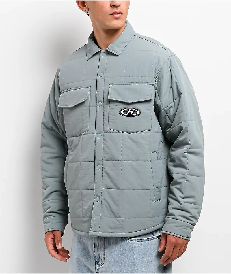 HUF Villard Steel Blue Quilted Shacket