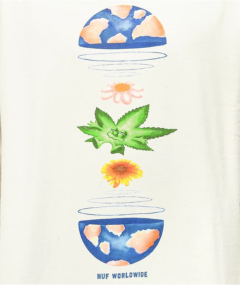 HUF We Are The World Natural Long Sleeve T-Shirt