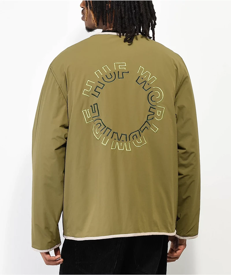 HUF Worldwide Beige Reversible Jacket