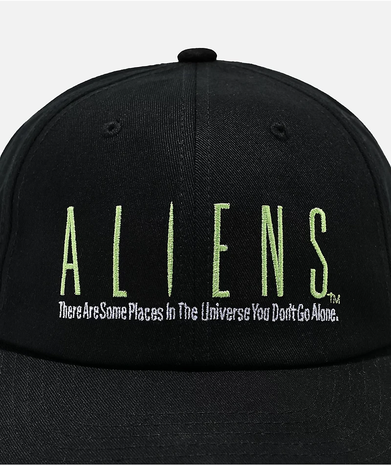 HUF X ALIENS Black Snapback Hat