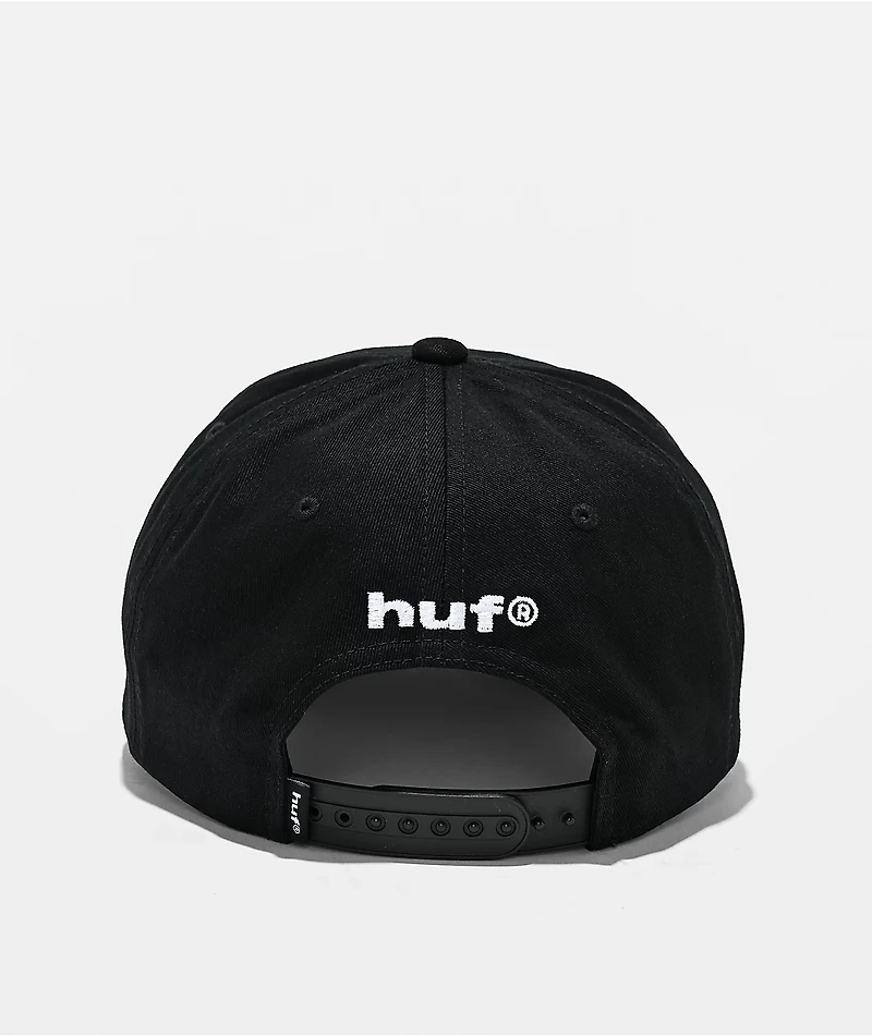 HUF X ALIENS Black Snapback Hat