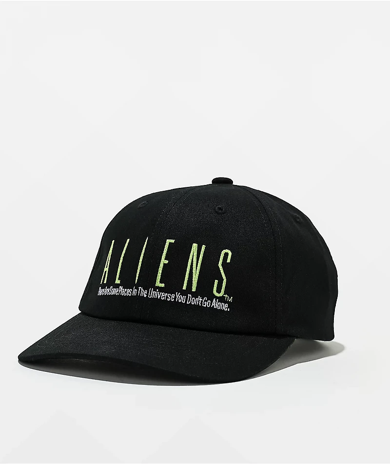HUF X ALIENS Black Snapback Hat