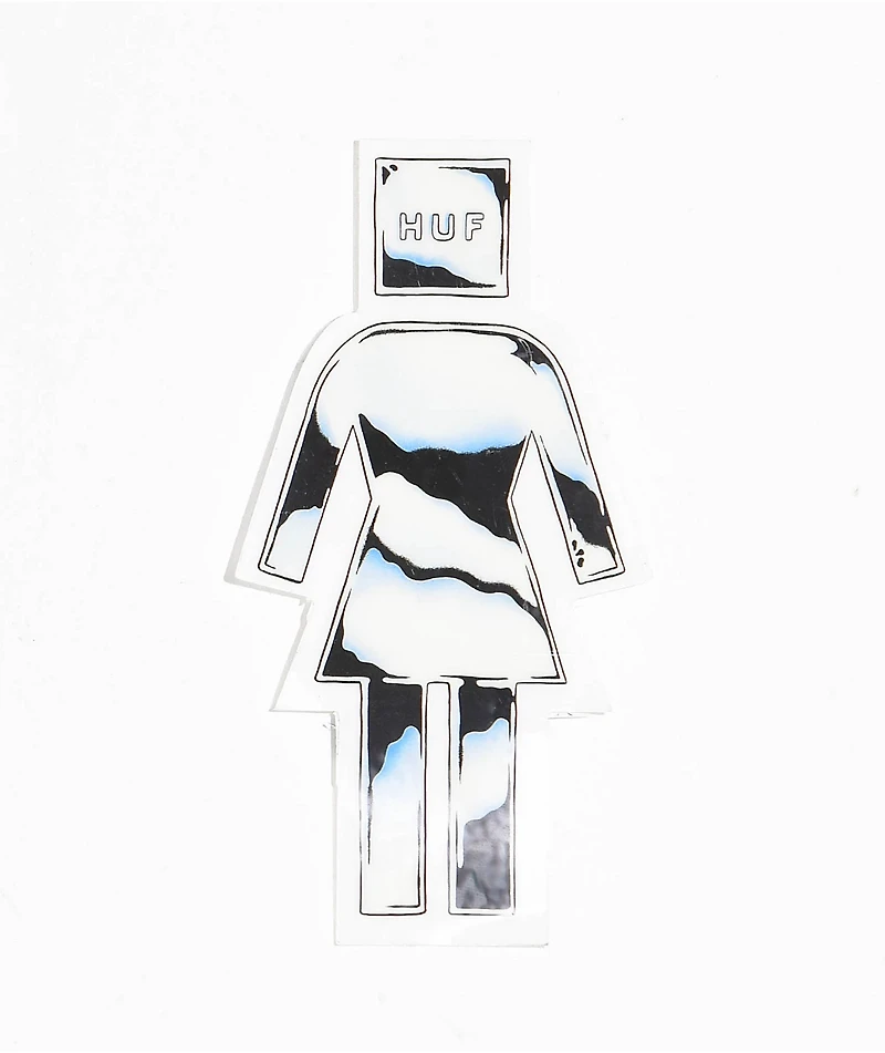 HUF X GIRL CHROME STICKER