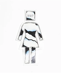 HUF X GIRL CHROME STICKER