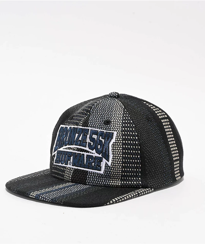 HUF x Bronze 56K Baja Black & Blue Snapback Hat
