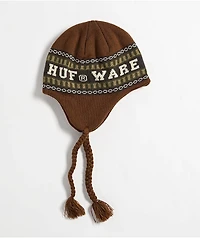HUF x Bronze 56K Hufware Brown Flap Beanie