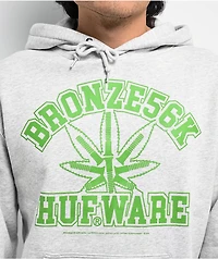 HUF x Bronze 56K Plantware Heather Grey Hoodie