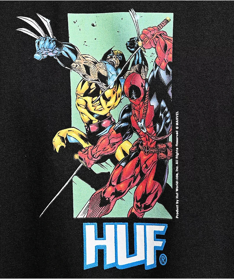 HUF x Deadpool Hack N' Slash Black T-Shirt