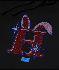 HUF x Freddie Gibbs Iced Out Black Hoodie