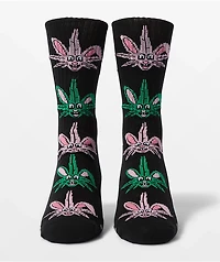 HUF x Freddie Gibbs Lucky Black, Pink & Green Crew Socks