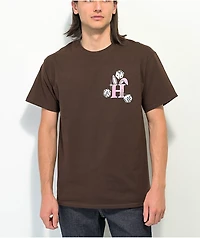 HUF x Freddie Gibbs Lucky Bones Brown T-Shirt