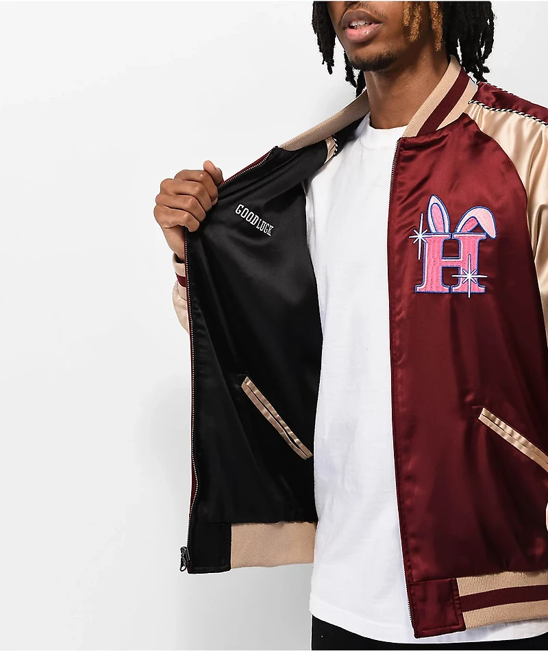 HUF x Freddie Gibbs Red & Black Reversible Souvenir Jacket